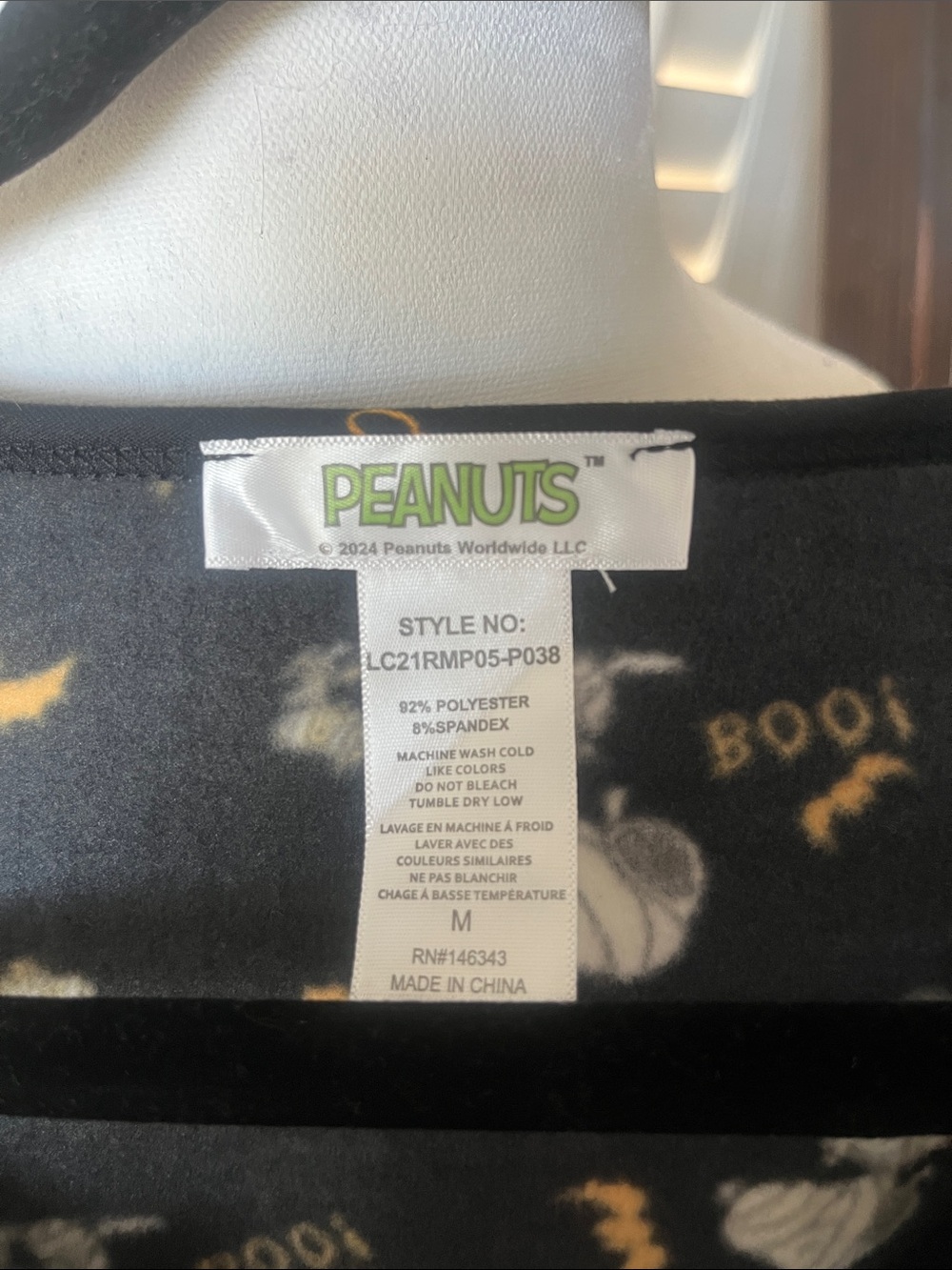 Peanuts Snoopy Halloween Pajama Romper | Size Medium - Picture 2 of 7
